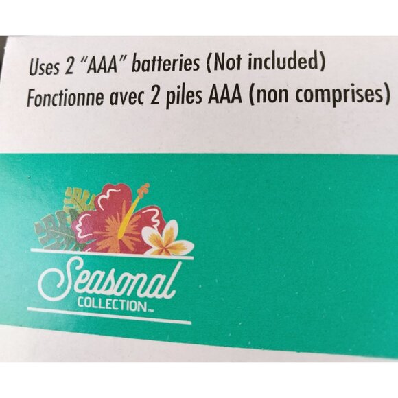 LED Paper Lantern Flamingo Tropical 8x8 In Tropical Tiki Beach Patio Pool Party - Picture 4 of 5